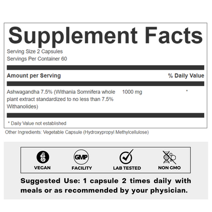 Ashwagandha Supplement Facts